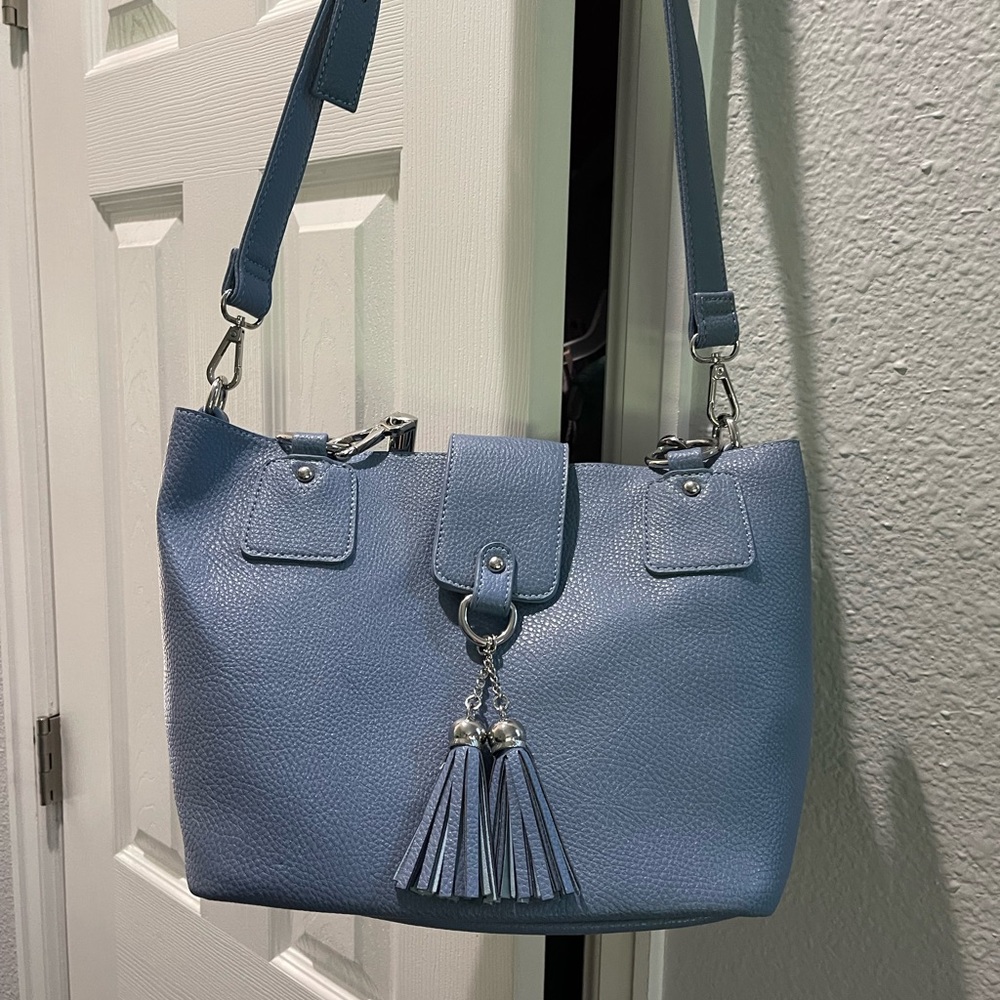 Beautiful Blue Bucket Handbag